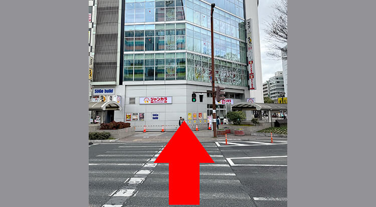 JR岡山駅地上からイースト駅前クリニック岡山院へのアクセスマップ